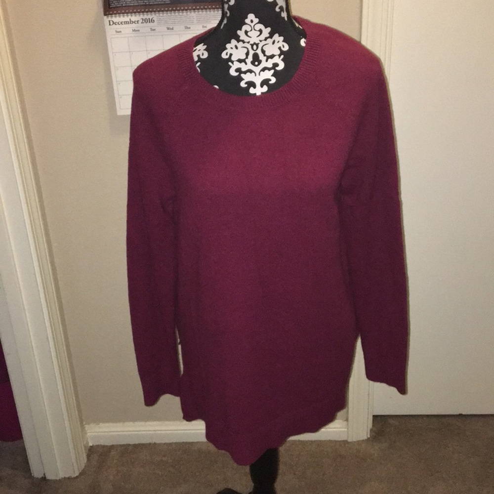 Loft Tunic burgundy sweater